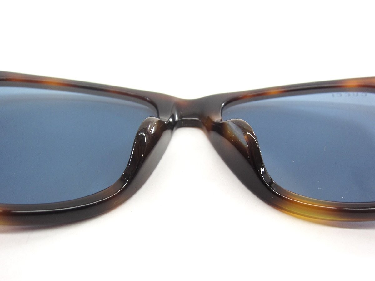 GUCCI GG0695SA Sunglasses Tortoiseshell Blue Lens Square Unisex Italy Rare image 6