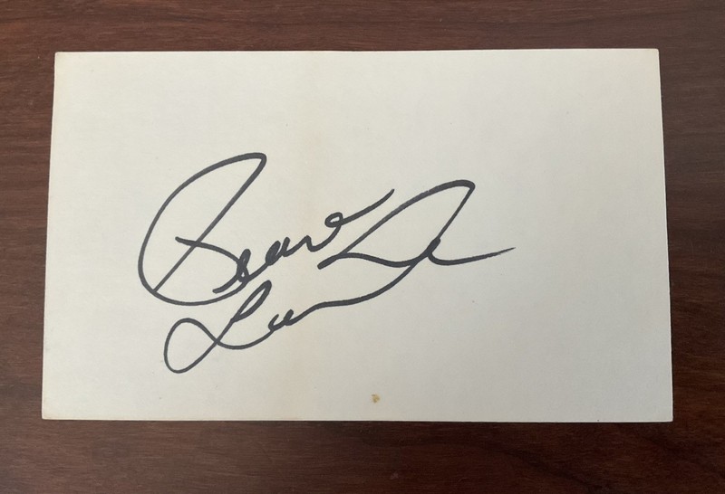 Pierre Larouche Signed Index Card Flyers Rangers Canadians Penguins Whalers 