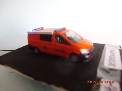 Busch MB Vito Bredskaps Styrelsen, mit Beleuchtung u Blaulicht, 1 : 87, ohne OVP