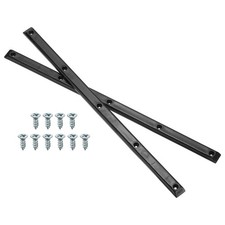 1 Pair Rib Bones Rails Stable and Flexible Skateboard Rails for Deck Black