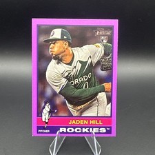 2025 Topps Heritage - Jaden Hill #398 (RC) Light Purple Border