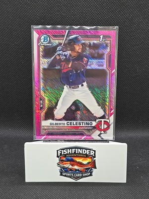 2021 Bowman Chrome-Prospects Gilberto Celestino #BCP-232 Fuchsia Shimmer /199