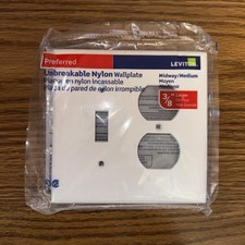 Leviton White 2 gang Thermoplastic Nylon Electrical Light Wall Plate Switchplate