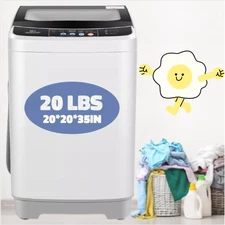 Washing Machine 20Lbs Fully Automatic Portable Washer w/ Drain Pump +LED Display