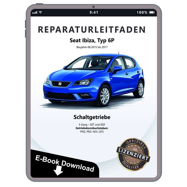 Seat Ibiza 6P 2015-2017 5 Gang Schaltgetriebe 02T 0DF Reparaturhandbuch Download-image