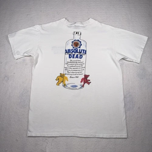 Grateful Dead Absolut Vodka Band Shirt Size L Single 1980s vintage concert t-shirt, vintage, single stitch, B+ condition