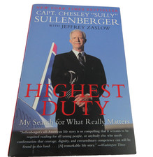 SIGNED  Book SULLY SULLENBERGER  Highest Duty 1st Ed Miracle On The Hudson