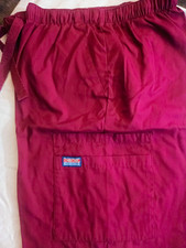 Cherokee Workwear Unisex Scrub Pants L Wine 4000S Solid Twill Poly/Cotton