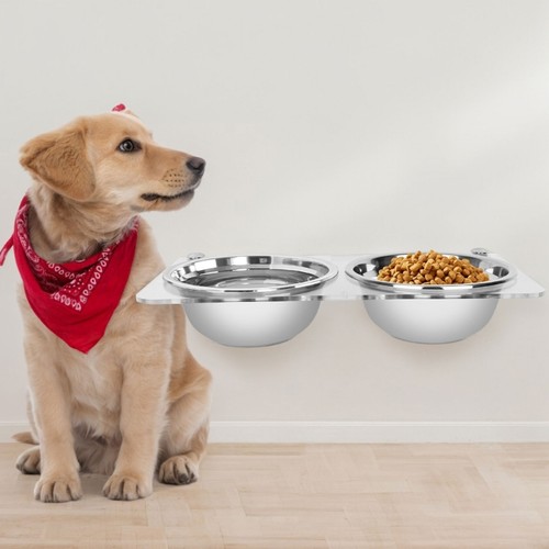 Pet Feeders and Waterer Hanging Waterer Wall Mount Bowl Feeding - Picture 5 of 8