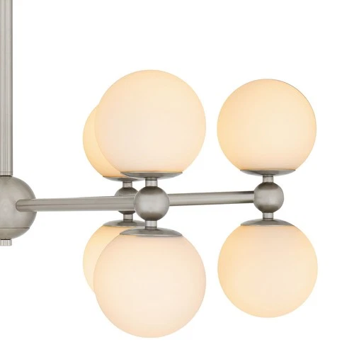 Brushed Nickel 12 Light Chandelier from the Elser Collection - Picture 5 of 6