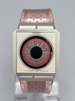 Rare Vintage Casio Film Watch FS-02EA Module 2128 2001 Pink Dial Digital