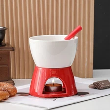 Ceramic Chocolate Fondue Pot Melting Pot Practical Melting Mug Butter Warmer for