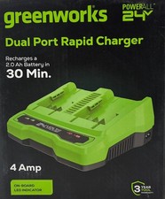 Cargador de batería Greenworks 24V de doble puerto (cargador Greenworks genuino)