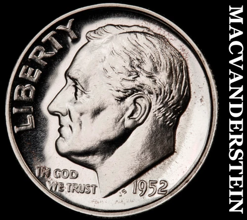 1952 Silver Roosevelt Dime-Choice Gem Proof Lustrous No Reserve #i5822