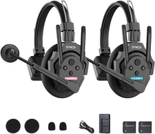 2 SYNCO XTalk XPro Wireless Intercom Headset  Antenna Enhanced Signal Reception