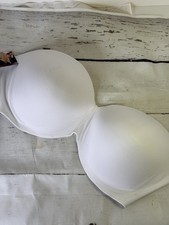 Maidenform Bra Full Coverage Convertible Strapless Bra #SN0004 White Size 40DDD