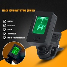 Guitar Tuner Clip On Digital Electric Tuner with 360 Degree Rotation LCD Display