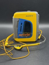 Sony Sports Walkman WM-FS191 AM/FM Radio Cassette Tested Working Headset w/ Batt
