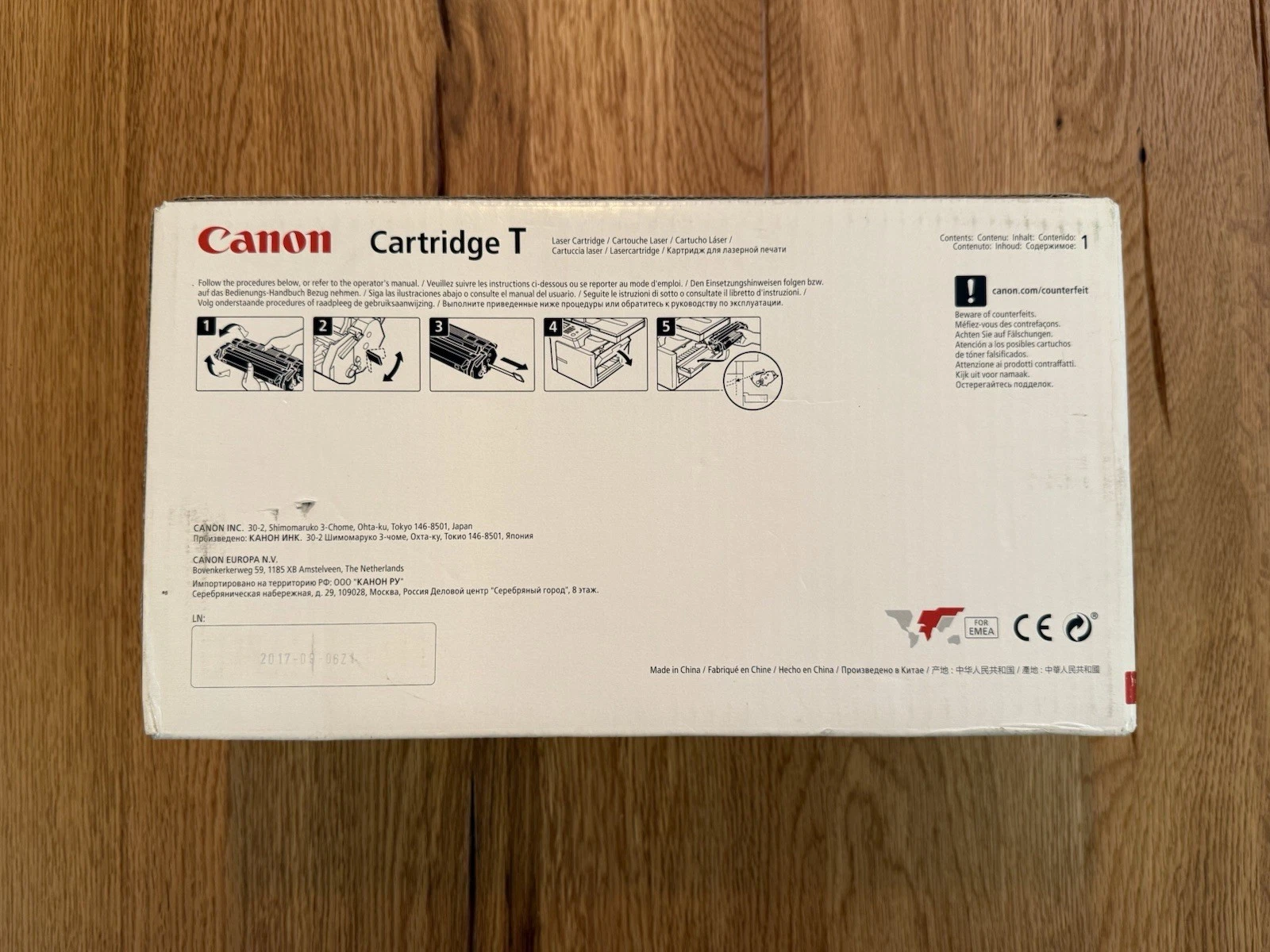 Genuine Cartridge T 7833A002 Canon Toner Cartridge I Sensys Fax - New Sealed 5