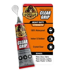 Gorilla Clear Grip Waterproof Contact Adhesive, 3 Ounce Tube, Clear, (Pack of 1)