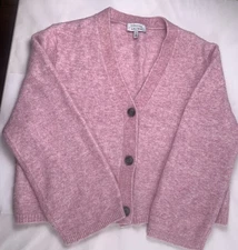 Atelier & Other Stories Alpaca Blend Cardigan Oversize Crop Sz L Office Academia