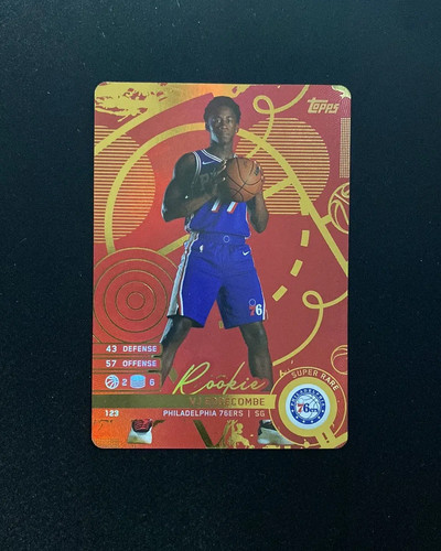 2025-26 Topps Match Attax VJ Edgecombe RC #123 Super Rare Red SP 76ers PH72