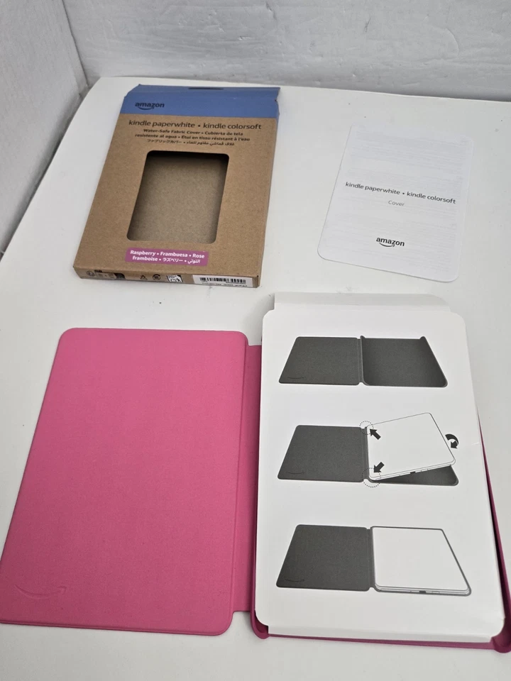 Amazon Raspberry Fabric Cover Kindle Paperwhite 12th Colorsoft 1st 2/25 - Image 4 of 4