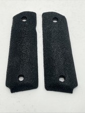 Full Size Ambi Cut 1911 Grips Wrapped In Black Stingray Skin