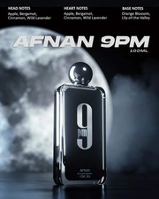 Afnan 9PM Fragrance Eau De Parfum Spray for Men 3.4 FL. OZ/ 100 ML EDP