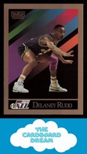 Delaney Rudd 1990-91 SkyBox #283 Rookie Utah Jazz Basketball Card. rookie card picture