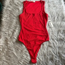 No Boundaries Sparkly Sleeveless Bodysuit Womens Size XS 0-2 Red One Piece