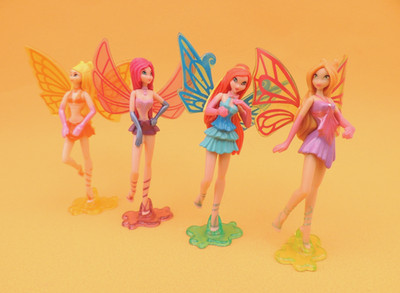 WINX CLUB WINGS - Konvolut 4 Figuren KINDER SURPRISE + BPZ - Vintage Ferrero