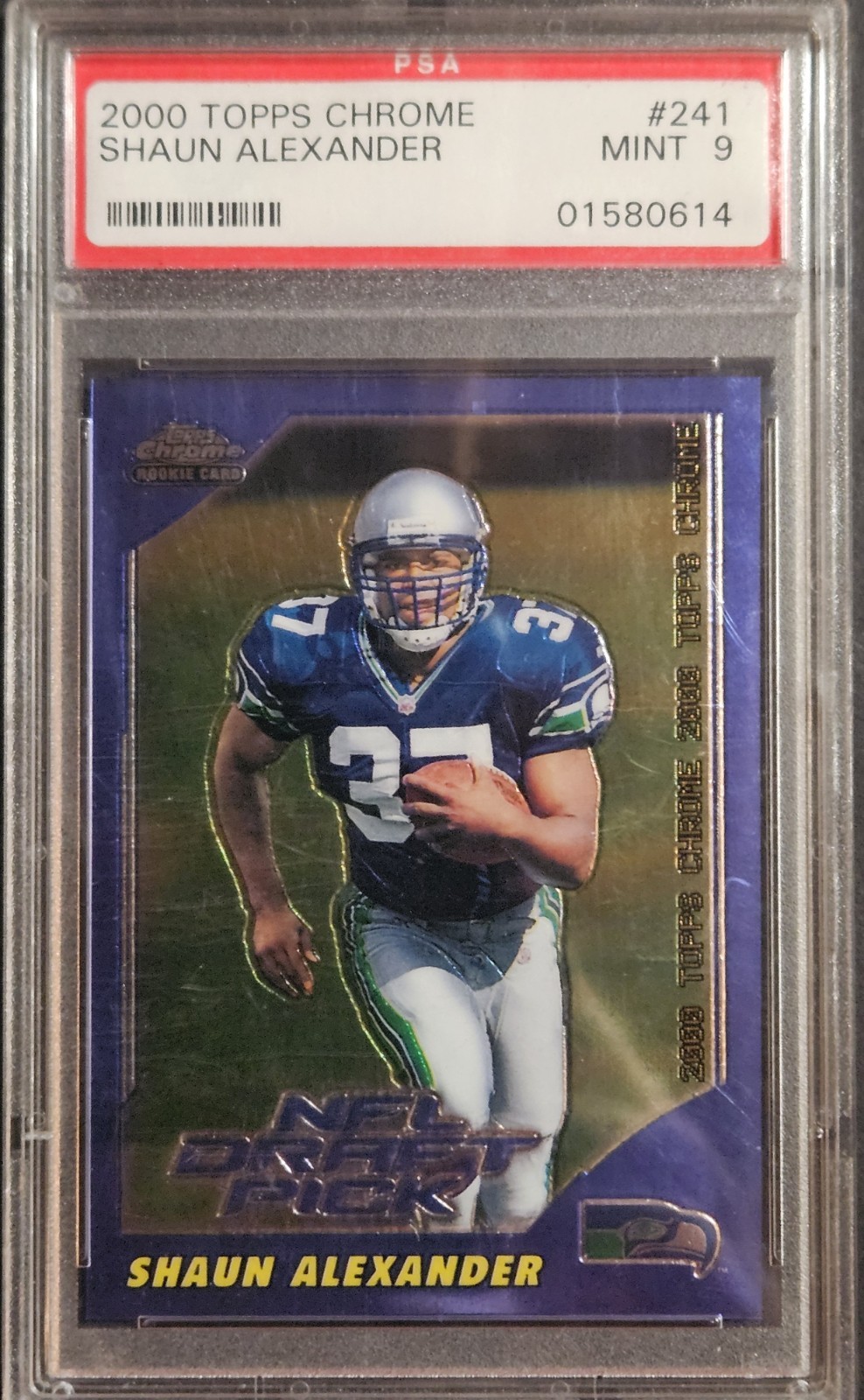 2000 Topps Chrome #241 Shaun Alexander Rookie RC SP /1650 Seahawks PSA 9 MINT