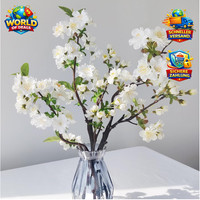 KüNstliche KirschblüTenzweige 3Er Set 49Cm Weiß Deko FrüHling
