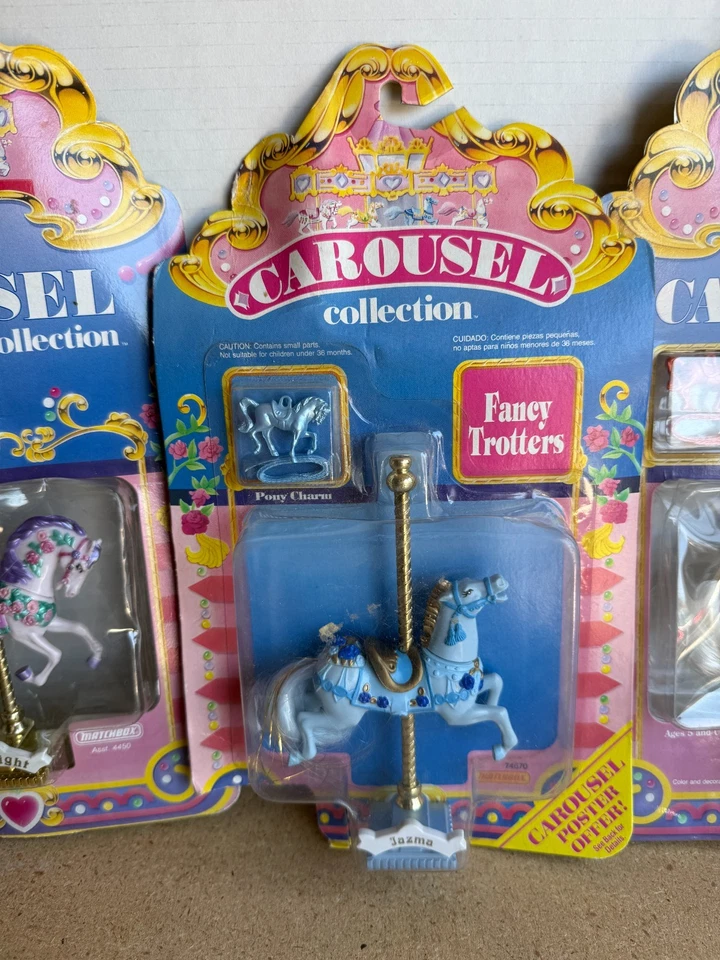 全新带盒 批量 4 件 复古火柴盒旋转木马收藏 银色黎明、黄昏、Jazma、Day — 第 4/4 张图片