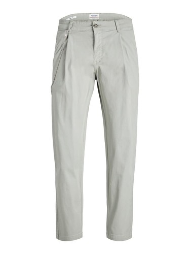 JACK & JONES Wide leg Chino 'JPSTBill JJDaytona' in Grijs Gemêleerd | ABOUT YOU