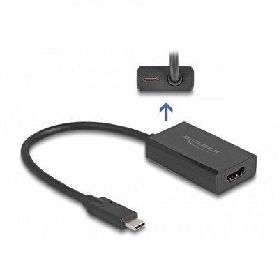 Delock Adapter HDMI Buchse zu USB Type-C  Stecker (DP Alt Mode) - 4K mit PD 100