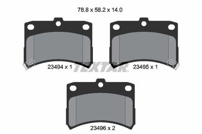 Textar 2349402 Front Brake Pad Set Fits Daihatsu Perodua Subaru Toyota Atrai