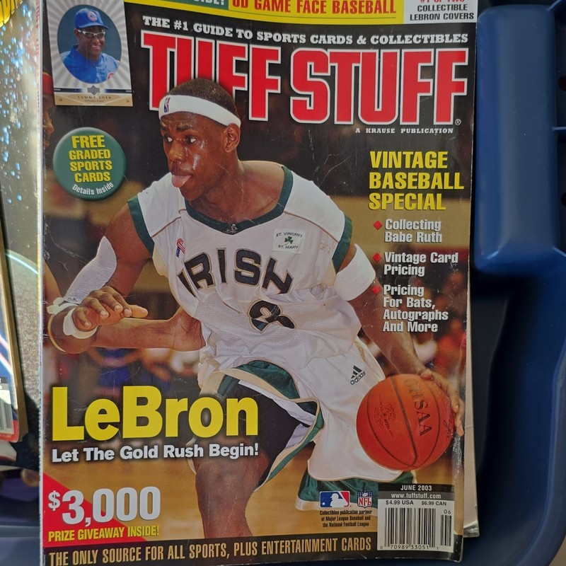 Tuff Stuff June 2003 Issue 06 Sports Cards & Collectibles LeBron Cover