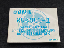 Original Owners Manual Yamaha RD 80 LC II 1983