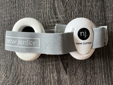 New Junior Baby Noise Reduction Earmuffs Adjustable Gray/White Band, 0-36 Months
