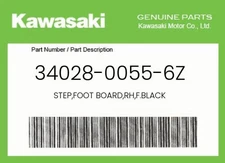 Kawasaki Genuine Step,Foot Board,Rh,F.Black - 34028-0055-6Z