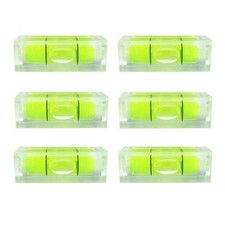 6Pcs Small Bubble Level 10x10x29mm Mini Square Spirit Level Picture Hanging L...