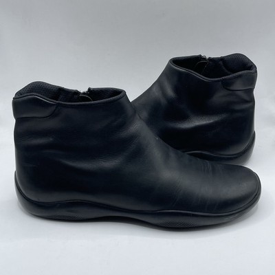 PRADA Leather Toblach Linea Rossa Ankle Boots - PS0926 - Black -  US 10 Prada 9