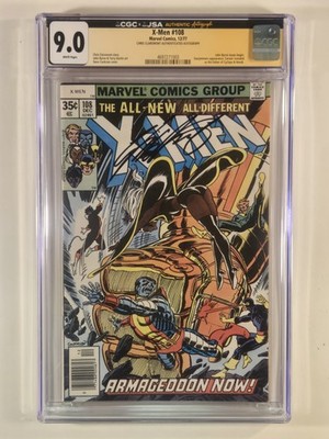 X-men #108 CGC 9.0 Signed Chris Claremont 1st John Byrne on X 1977 Marvel Comics