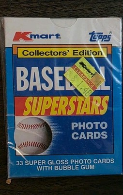 1990 Topps Kmart Collector's Edition Baseball Superstars 33 Photo Cards, Sealed