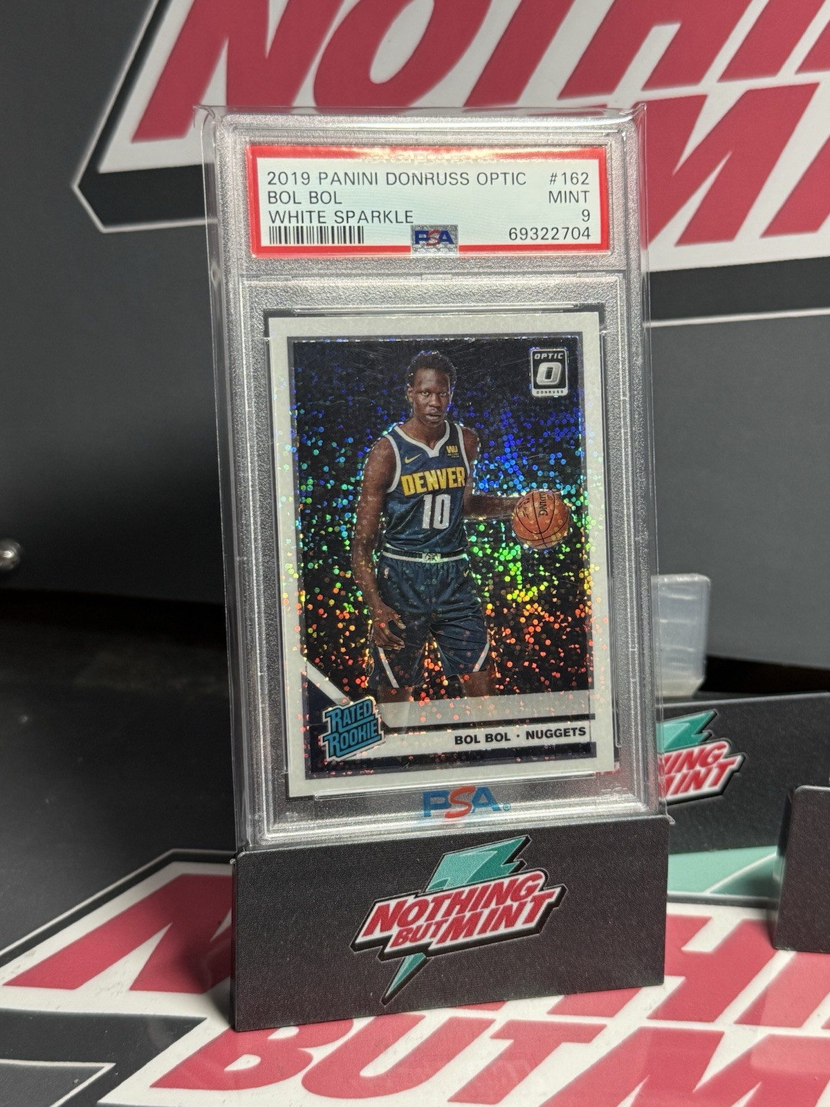 2019 Donruss Optic White Sparkle SSP RC Bol Bol #162 PSA 9 - Pop 5! Rare