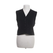 Liz Claiborne, Weste, Größe: M, Schwarz, Angora/Kaninchenpelz/Nylon/Wolle #fp0