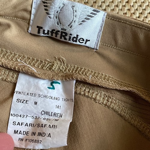 TUFF RIDER $55 Childrens Girls Ventilated Schooling Tight Equestrian M NWOT - Picture 5 of 13