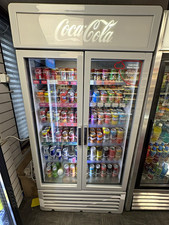 Coca-Cola Reach-In Refrigerator Glass Door Double Door Display Cooler